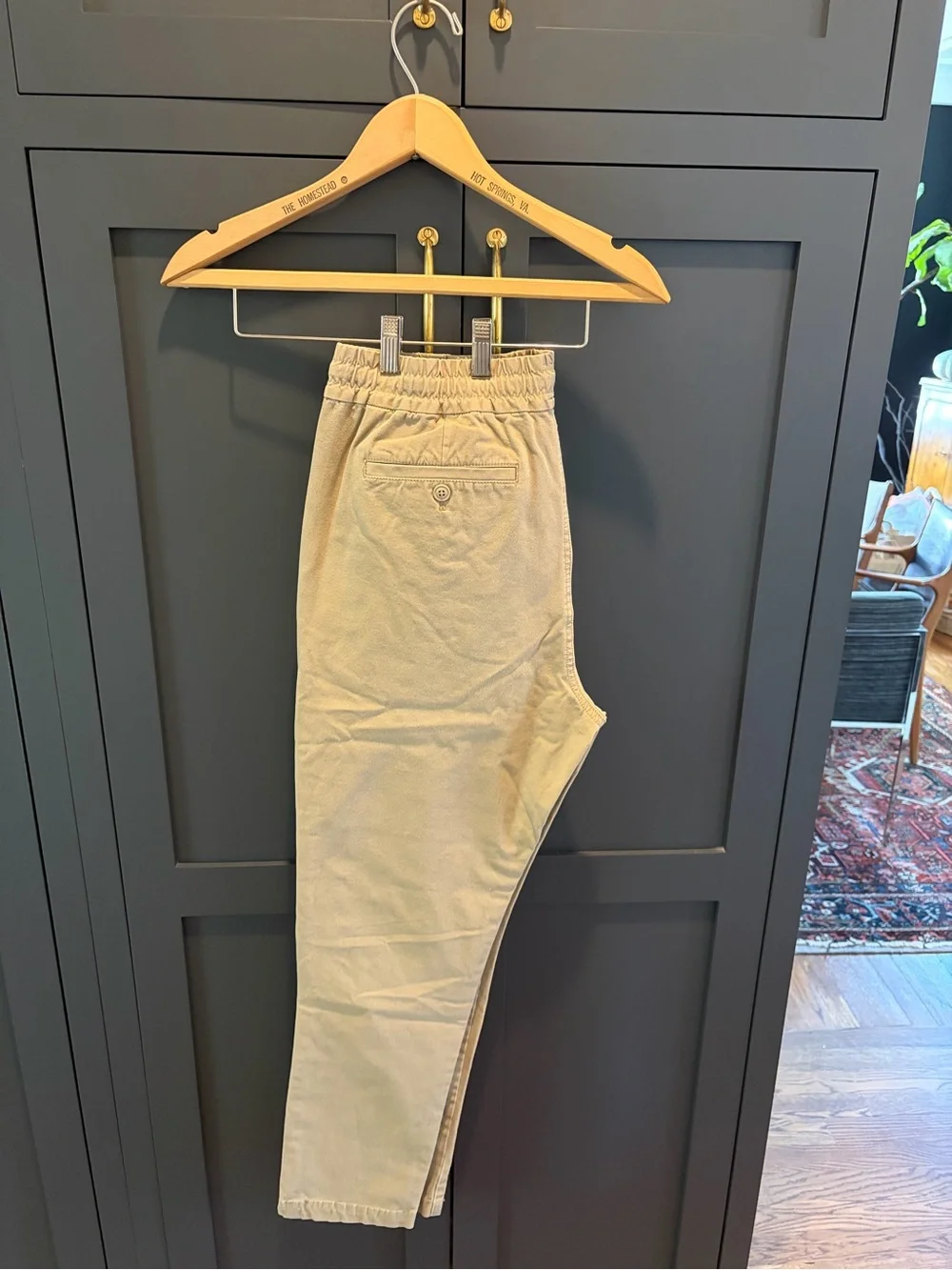 Slim dock pant in stretch cotton blend